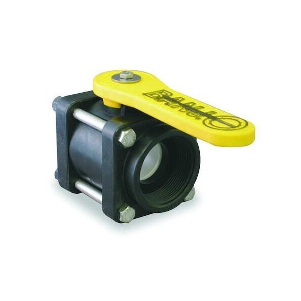 Banjo V150 1-1/2" Fnpt Polypropylene Ball Valve Inline