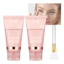 Mascarilla De Colágeno Nocturna Máscara Exfolian Envolver X2