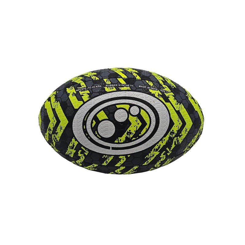 Optimum STREET RUGBY BALL - BLACK/YELLOW - SIZE 3