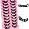10 Pairs of 3D Artificial Eyelashes Russian False Natural Look