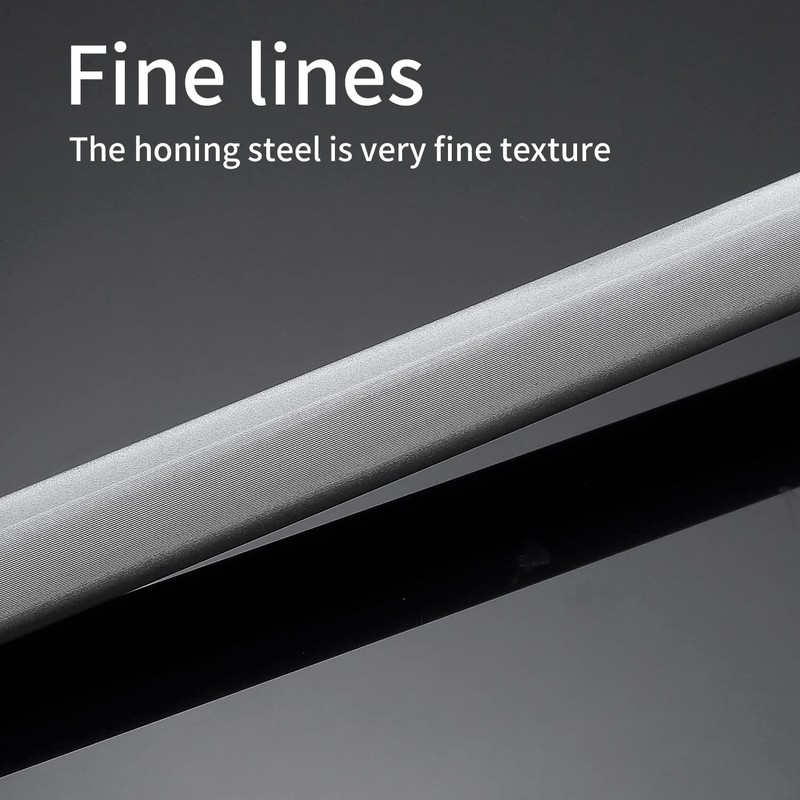 KINTIF Honing Steel 12 inch Sharpening Steel, Professional Knife Sharpener,