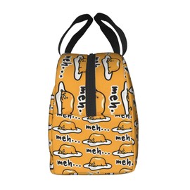 Gudetama Cute Lunch Bag for Women & Men Adult Insulated Lunch Box, Small Leakproof Cooler Food Lunch Containers Reusable High Capacity Lunch Tote Bags for Work, Travel, Outdoor