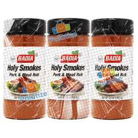 Badia Holy Smokes Pork & Meat Rub, 5.5 oz - Palatize Pack of 3