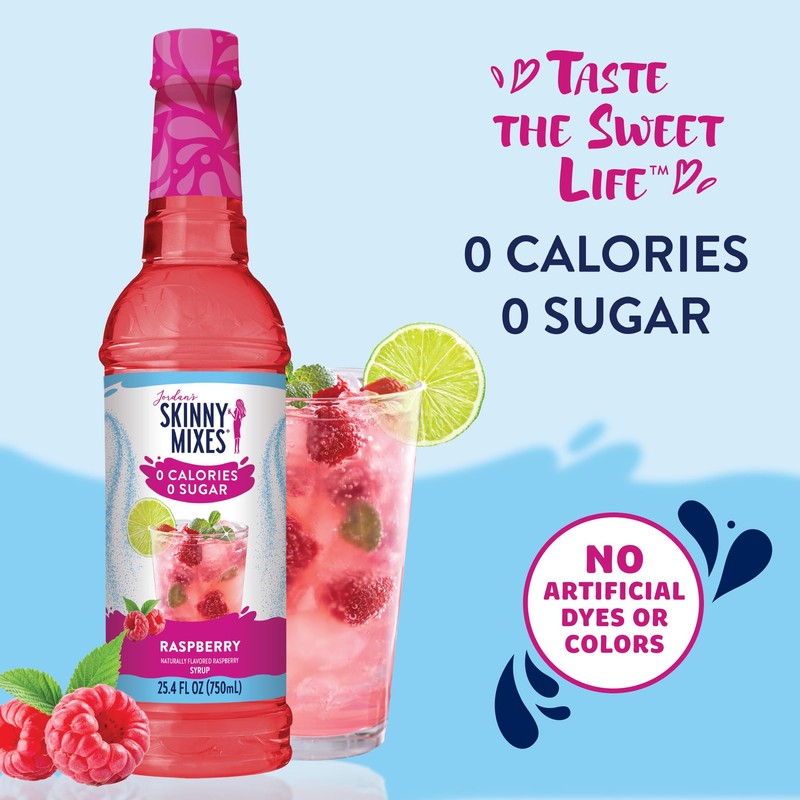 Jordan's Skinny Mixes Sugar Free Syrup, Raspberry Flavor, Fruit Flavored