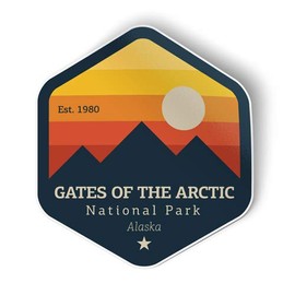 Squiddy Gates of The Arctic National Park Alaska - Vinyl Sticker Decal for Phone, Laptop, Water Bottle (3" Tall)
