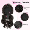 Messy Bun Hair Piece with Bangs – 2-in-1 Drawstring Ponytail
