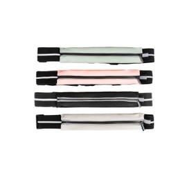 SENTU Running Bag Waistband Belt Pack Phone Holder, Jogging, Bum Bag, Running Gear Gift Accessories, Waterproof Adjustable Pouch, Pink, Grey, Green, Black, Gym, Cycling, Hiking, Travel Outdoor (Black)