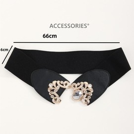 Simple Style Classic Style Color Block Elastic Band Buckle Women's Leather Belts