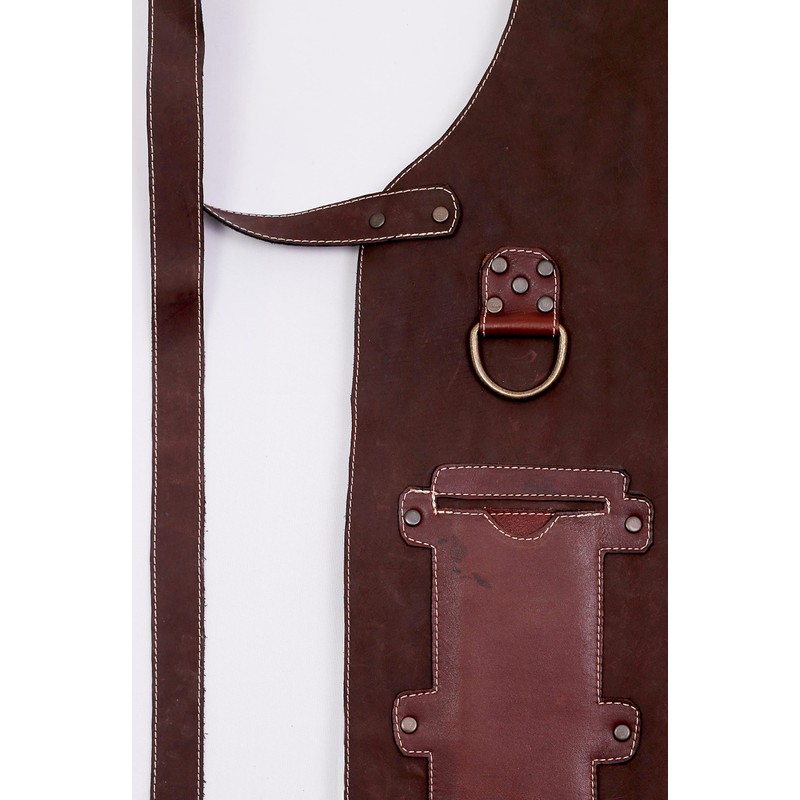 Northman 100% leather apron hand made (dark brown