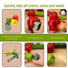 Bell Pepper Corer, 4 Pack Seed Remover Tool, Stainless Steel
