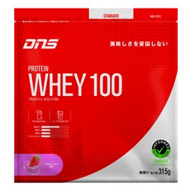 DNS プロテインホエイ100 いちごミルク風味 315g 水で飲める プロテイン WPC ホエイたんぱく質 筋トレ お試し トライアル