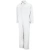 Red Kap Men's Twill Action Back Coverall, White, 40
