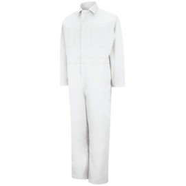 Red Kap Men's Twill Action Back Coverall, White, 40