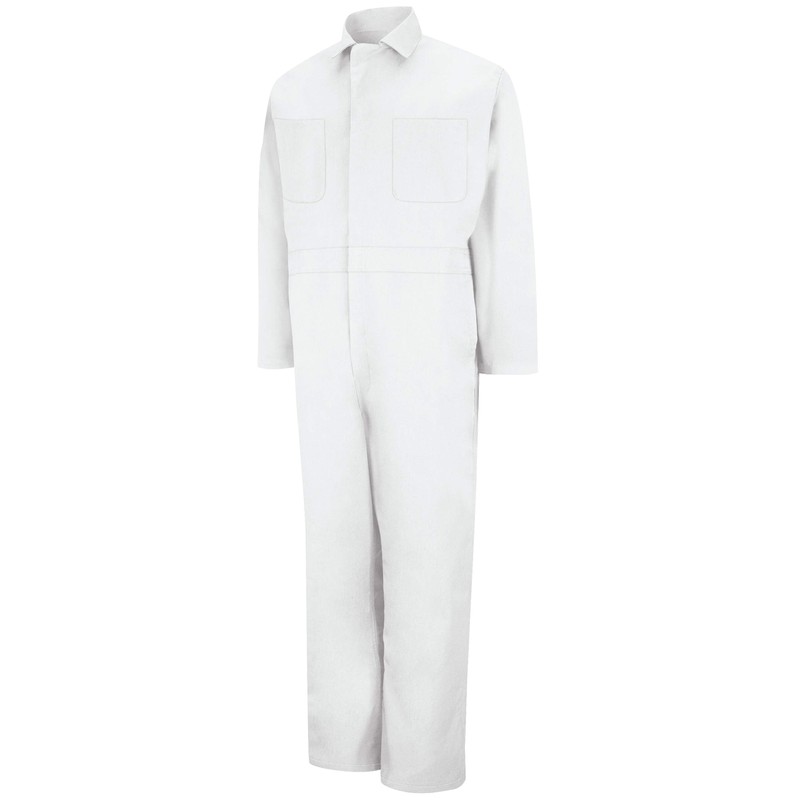 Red Kap Men's Twill Action Back Coverall, White, 40