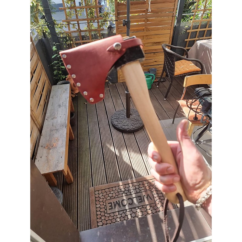 luluxing Leather Axe Head Sheath Durable Leather Axe Sheath Lumberjack
