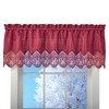 Collections Etc Elegant Lace Border Trimmed Solid-Colored Window Curtain