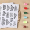 Flower Water Soluble Embroidery Patterns, 25 Pcs Stick and Stitch