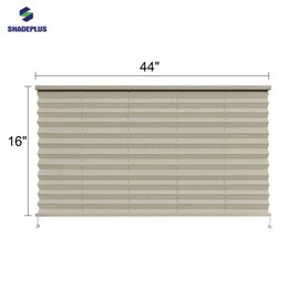 SHADEPLUS RV Blinds,RV Pleated Shades,RV Window Shades,Camper Blinds,RV Window Blinds for RV Camper Travel Trailers Motorhome's Window 44" W x 16" L Cappuccino