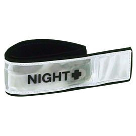 MYST 5509 LED Luminous Reflective Armband, White, Approx. 1.6 x 14.6 inches (40 x 370 mm), For Night Walking, Running, Working
