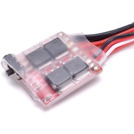 YUNIQUE GREEN-CLEAN-POWER - ESC 20A for Brushed Engines | Advanced Speed Control for RC Cars, Boats, Trucks | Compatible with Remote Controlled Models, Red, Plastic