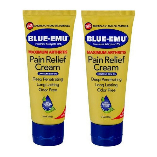 Blue Emu Maximum Arthritis Pain Relief Cream, 3 Ounce - Pack of 2