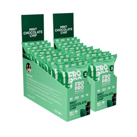 FROPRO Plant Protein Snack Bars - Plant Based Protein Bars, All-Natural, Gluten, Dairy, & Soy Free, High Protein Bars with Low Calories | Mint, 24 Pack