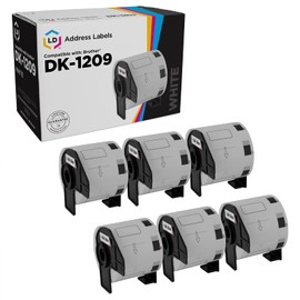 LD Compatible Address Label Roll Replacement for Brother DK-1209 1.1 in x 2.4 in (800 Labels, 6-Pack)