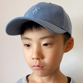 Basic Ench Hand Sign Cap, Hand Sign, Cap, Embroidery, Parent-child and Men/Women's, Kids, navy