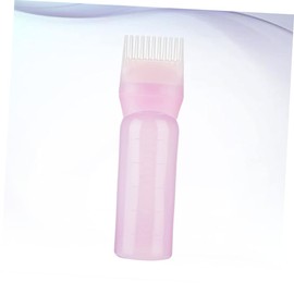 FOMIYES Hair Coloring Bottle Comb Applicator 300ml Hair Dye Applicator for Root Touch-Up Home Use and Salon Professionals Pink