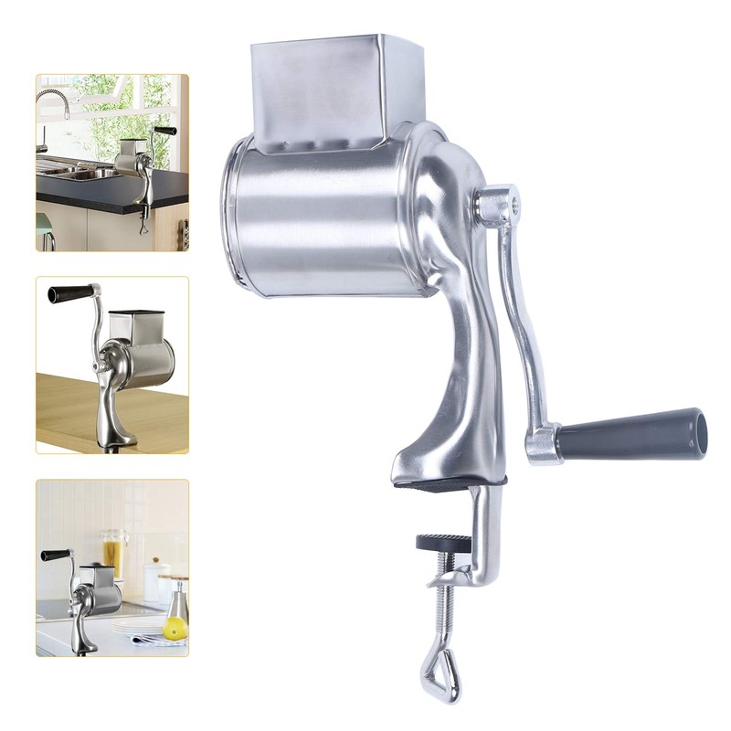 KONKENIE Food Rotary Grater with 5 Blades Hand Cheese Grater
