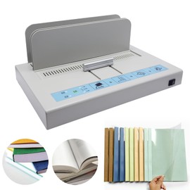 Thermal Binding Machine Book Binder Machine Book Binding Kit 500 Sheets Capacity Thermal Binder A3/A4/A5 Document with Glue Strips Cover 110V Hot Melt Machine Heat Binder Contract Document Invoice