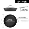 MsMk 10 Inch Frying Pan Nonstick with Lid, Induction Fry