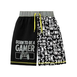 Harry Bear Boys Gaming Swim Shorts Black Age 8 to 9 Years