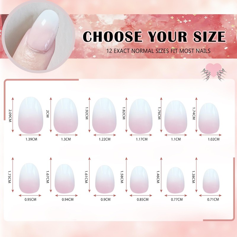 French Press On Nails (White Ballet, M)