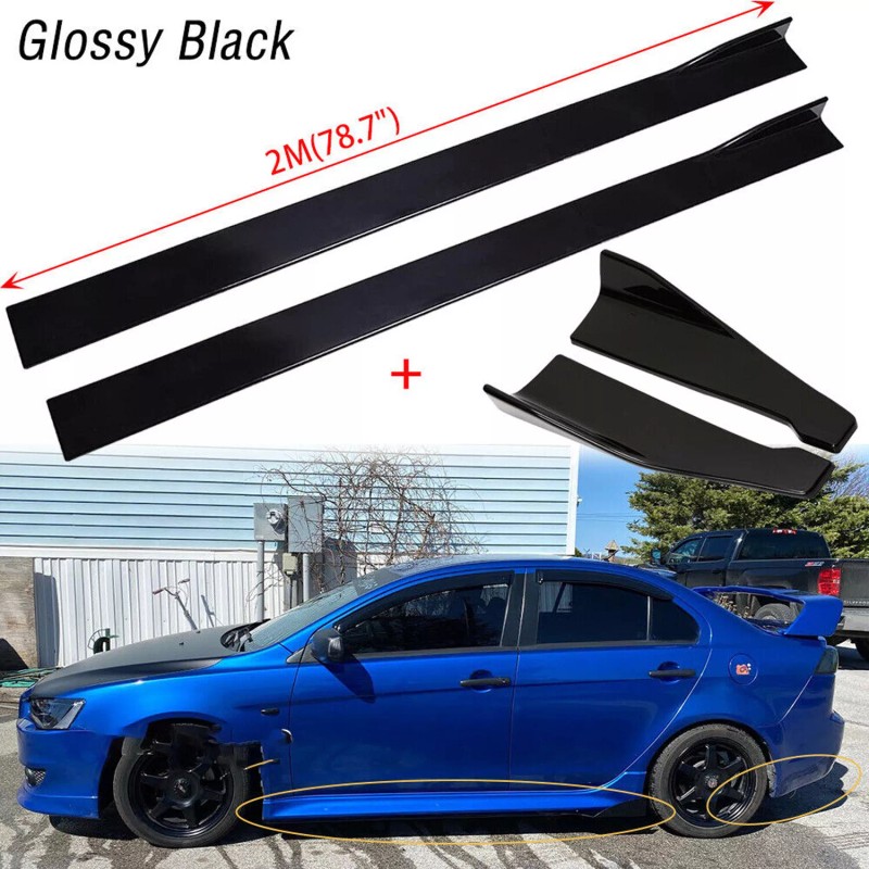 Unbranded Universal Car Front Bumper Lip Chin Spoiler Splitter Glossy