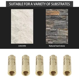 SG Store 20PCS M4 Drop in Anchors Brass Wall Anchor Expansion Bolt Sleeve Brass Plug Fastener Hardware for Anchoring into Concrete Solid Bricks