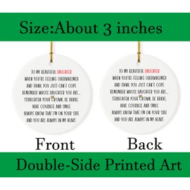 Daughter Christmas Ornaments from Mom n Dad, to My Beautiful Daughter Christmas Ornament, Daughter Gift Christmas Tree Hanging Ornament, Inspirational Gifts from Parents