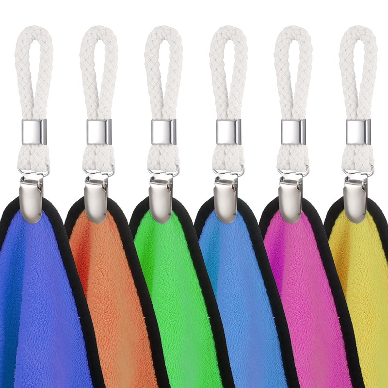 Fentar 6 x Towel Hangers, Towel Clips, Tea Towel Holder,