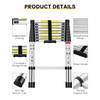 Telescoping Ladder, 8.5FT Aluminum Extension Ladder with 2 Replacement of