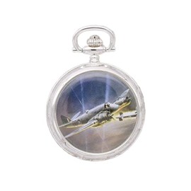 OPO 10 - World War II pocket watch decorated with BRISTOL BEAUFIGHTER Cornwall 1942 (Ref: 106)