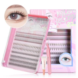 False eyelashes, partial false eyelashes, false eyelashes, natural, false eyelashes, bunch, matsueku, self-popular, DIY, cute and beautiful, false eyelashes, tweezers + special glue set, false