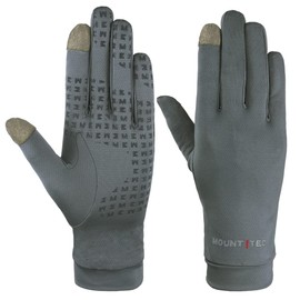 Mount Tec Fishing Gloves UV Protection Gloves Driving Gloves Men UPF50+ Sunscreen Gloves for Cycling Biking Sporting Hiking Golfing, Charcoal, S