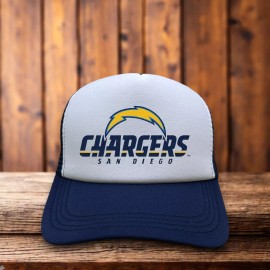 Snap-Back San Diego Chargers Mens Trucker Hat Navy Snapback Retro Football Logo Ball Cap