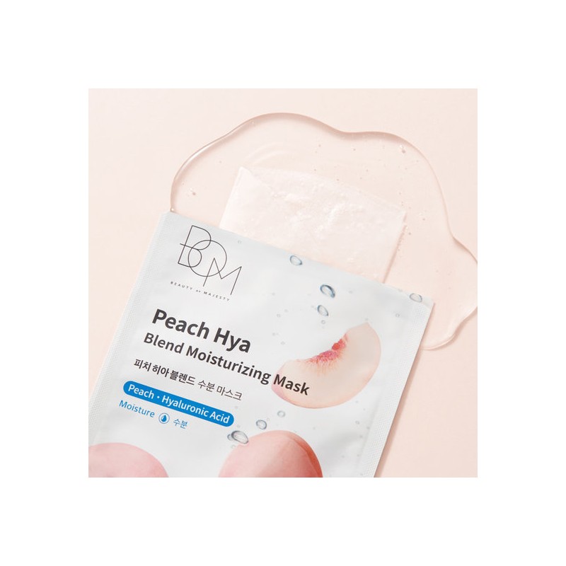 BOM Peach Hia Blend Moisture Mask (10 sheets) / 비오엠