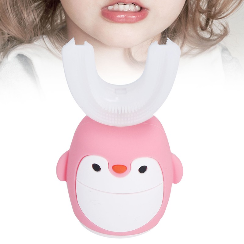 Children Cartoon Electric Toothbrush Cute Cleaning U shaped Toothbrush Oral