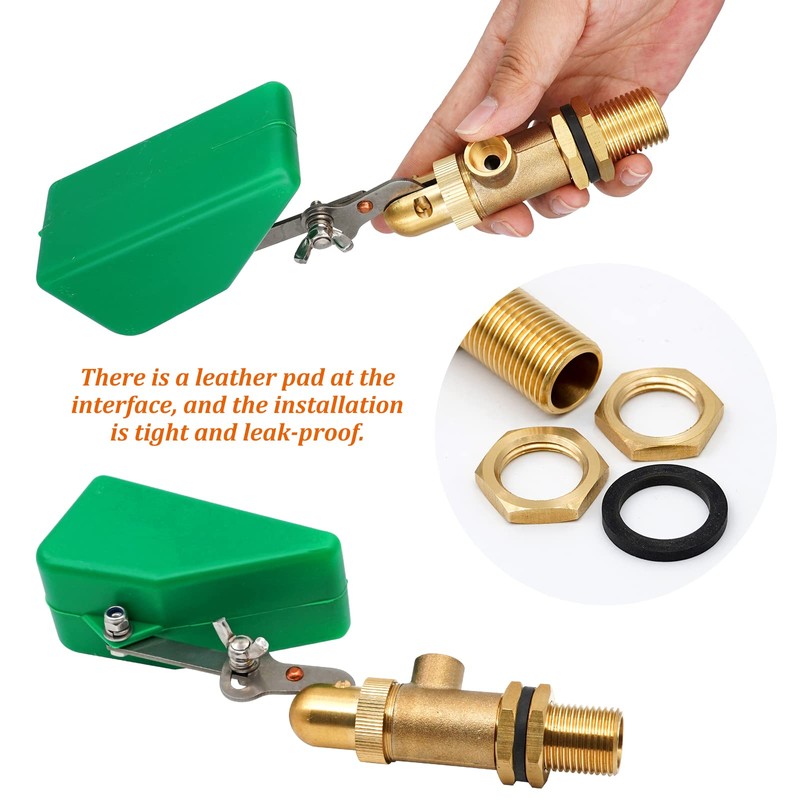 Svauoumu 1/2" Float Valve, 2 Pcs Automatic Brass Float Ball