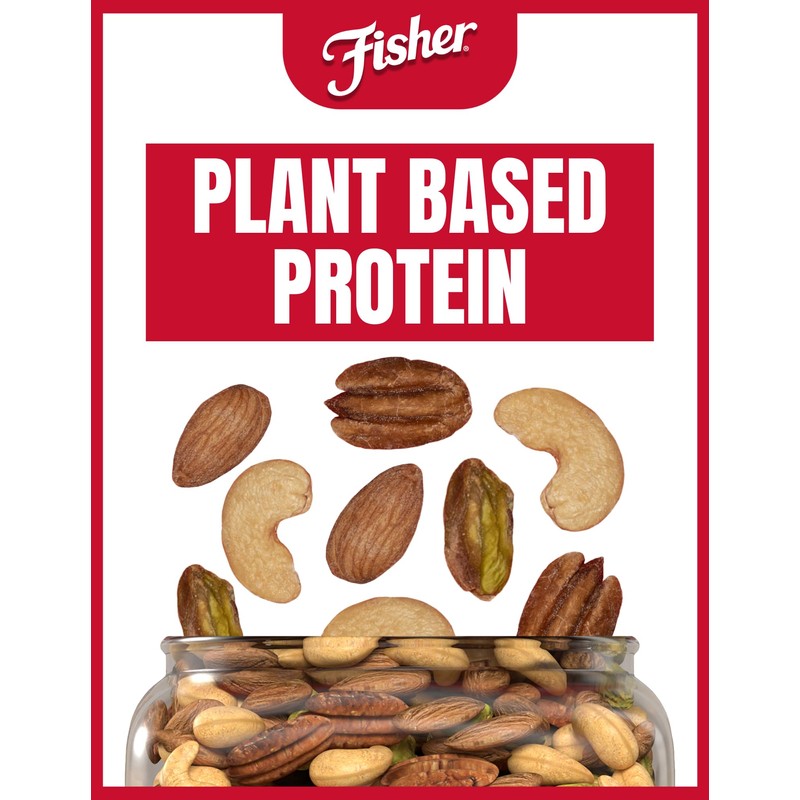 Fisher Oven Roasted Never Fried Deluxe Mixed Nuts, 24 Ounces