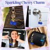 Neptniopllab Diamond Blue Cherry Charm,Cherry Keychain,Cute Cherry Bag Charm Handbag,Purse,Birthday,Velentine
