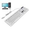 Gaming Keyboard USB Round 104 Keys Breathing Backlit Ergonomic Waterproof
