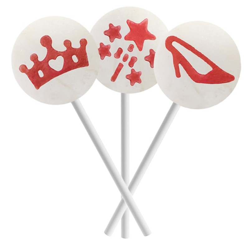 Fruidles Princess Tattoo Lollipop Suckers Candy, Great for Goody Party